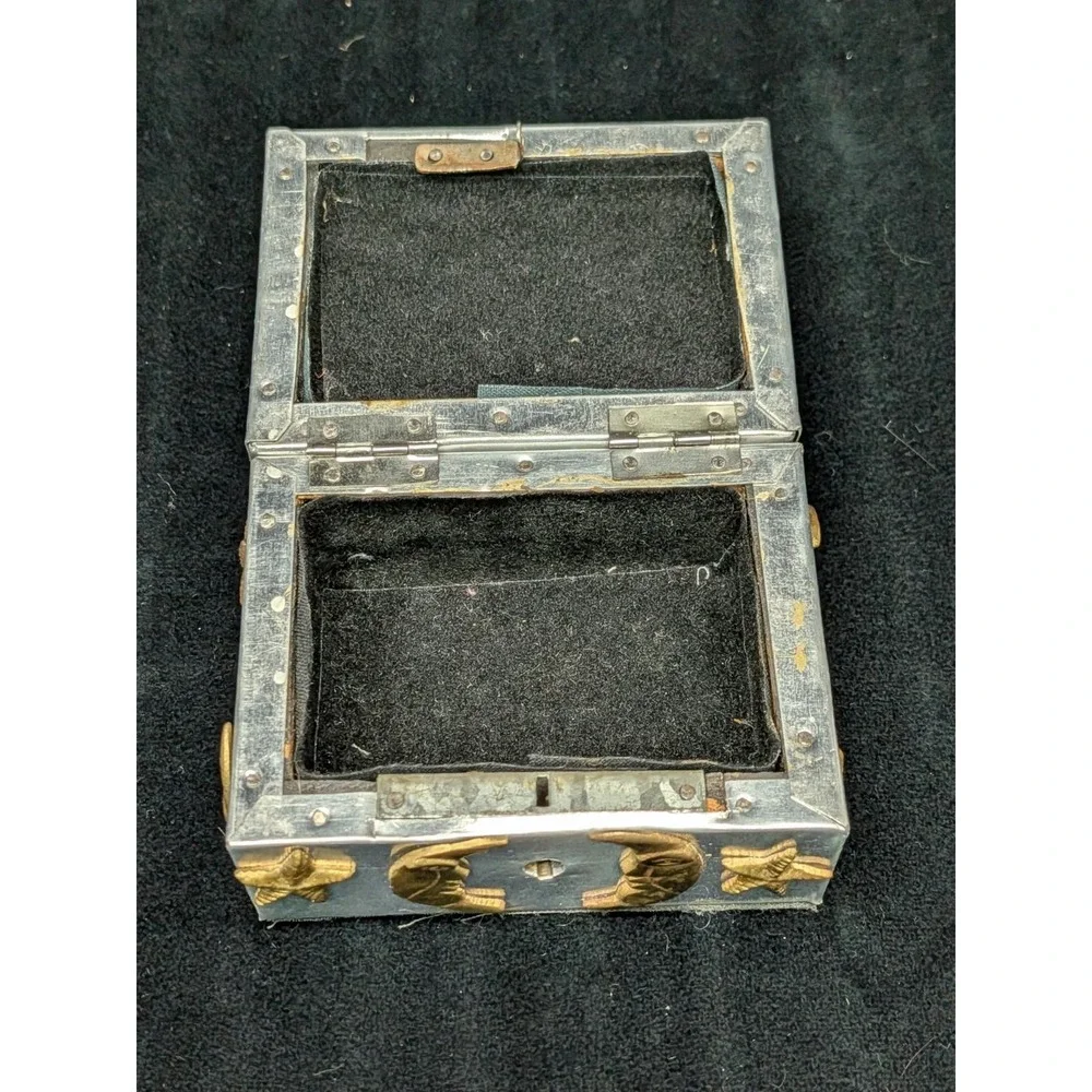 Celestial Sun Moon Star Forever Friends Pewter Wood Trinket Box 4
